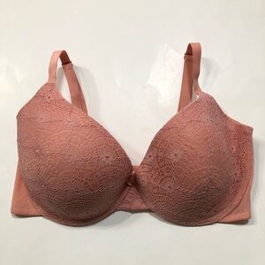 Delta Burke Underwire Lace Overlay Bra - 40DD